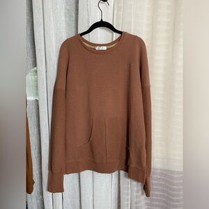 KOLLAR The Textured Pullover Burgundy Size Large